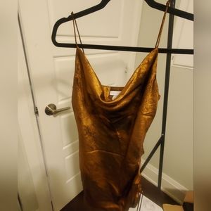 Copper Effect Mini Dress